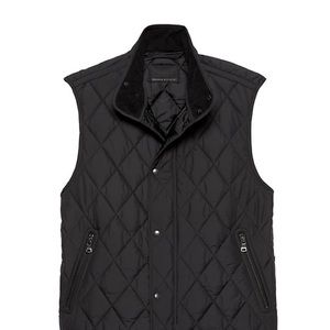 Banana Republic Black Thermore Quilted Vest Sz S